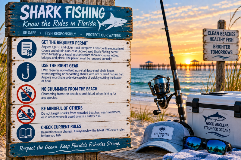 Be careful with shore-based shark fishing